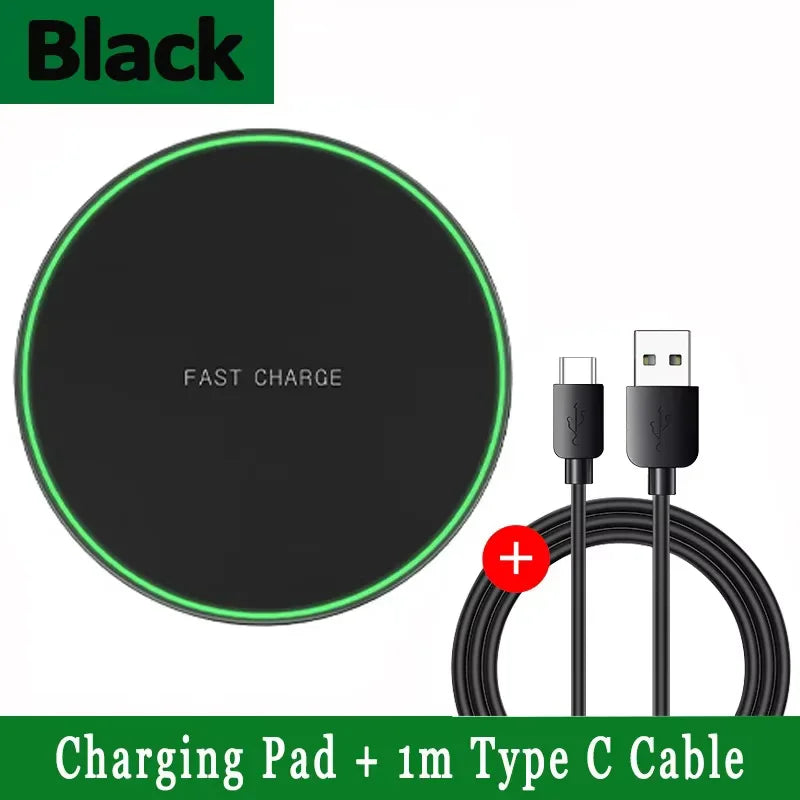 Wireless Charger Mobile Phone Chargers Pad Stand For iPhone 16 15 14 13 12 11 Pro Max Samsung Xiaomi Fast Charging Dock Station