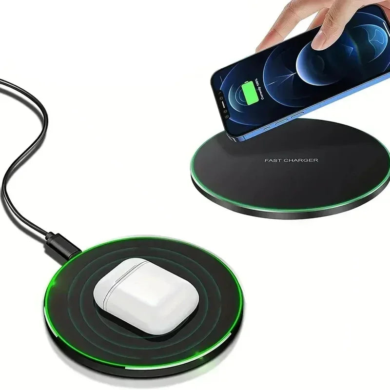 Wireless Charger Mobile Phone Chargers Pad Stand For iPhone 16 15 14 13 12 11 Pro Max Samsung Xiaomi Fast Charging Dock Station