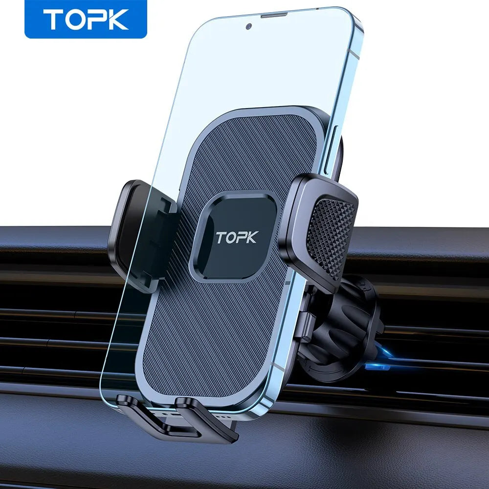 TOPK Car Phone Holder Gravity Stand for iPhone Xiaomi Samsung Car Mobile Support for Dashboard Windshield Air Vent Phone Mount