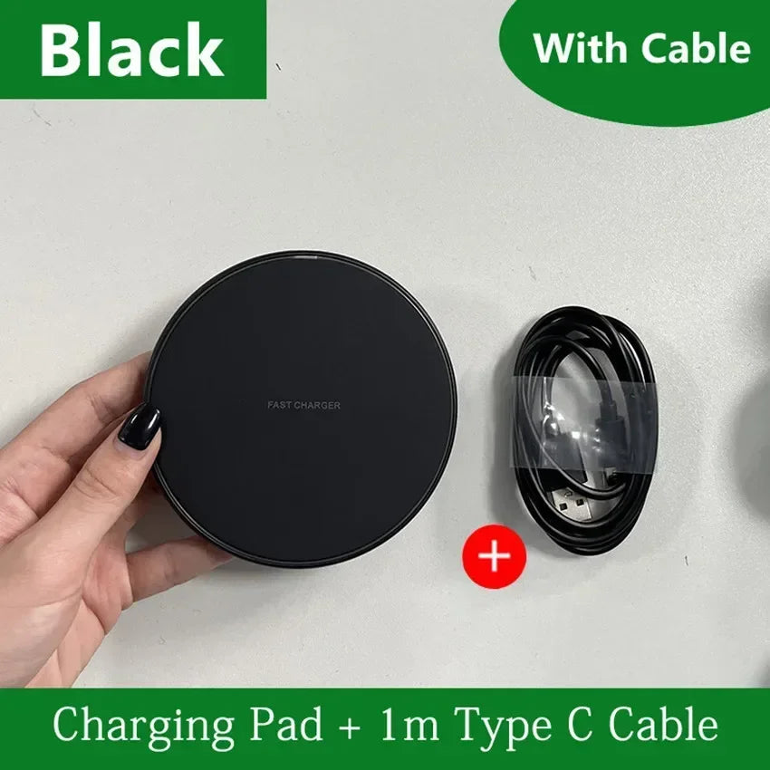 Wireless Charger Mobile Phone Chargers Pad Stand For iPhone 16 15 14 13 12 11 Pro Max Samsung Xiaomi Fast Charging Dock Station